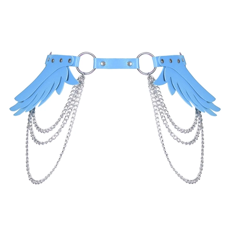 Y2k Angel Wing Rivet Waist Belt PU Universal Belt Hot Girl Women Waist Belt for Coat Skirts Jeans Decorative - Image 4