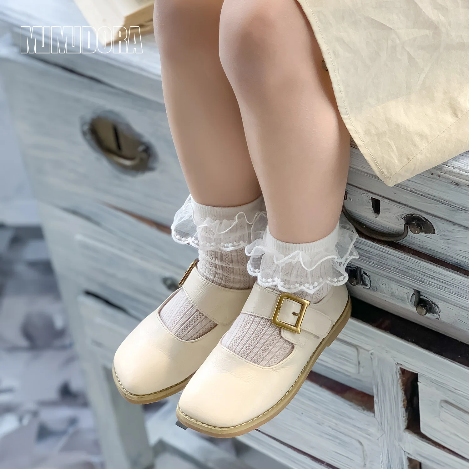 4PS Estate 2025 Nuovo Merletto Sottile Maglia Per Bambini Calzini Corti Per Ragazze Principessa Calzini di Pizzo Estate Traspirante Cotone Pettinato Calzini Del Bambino