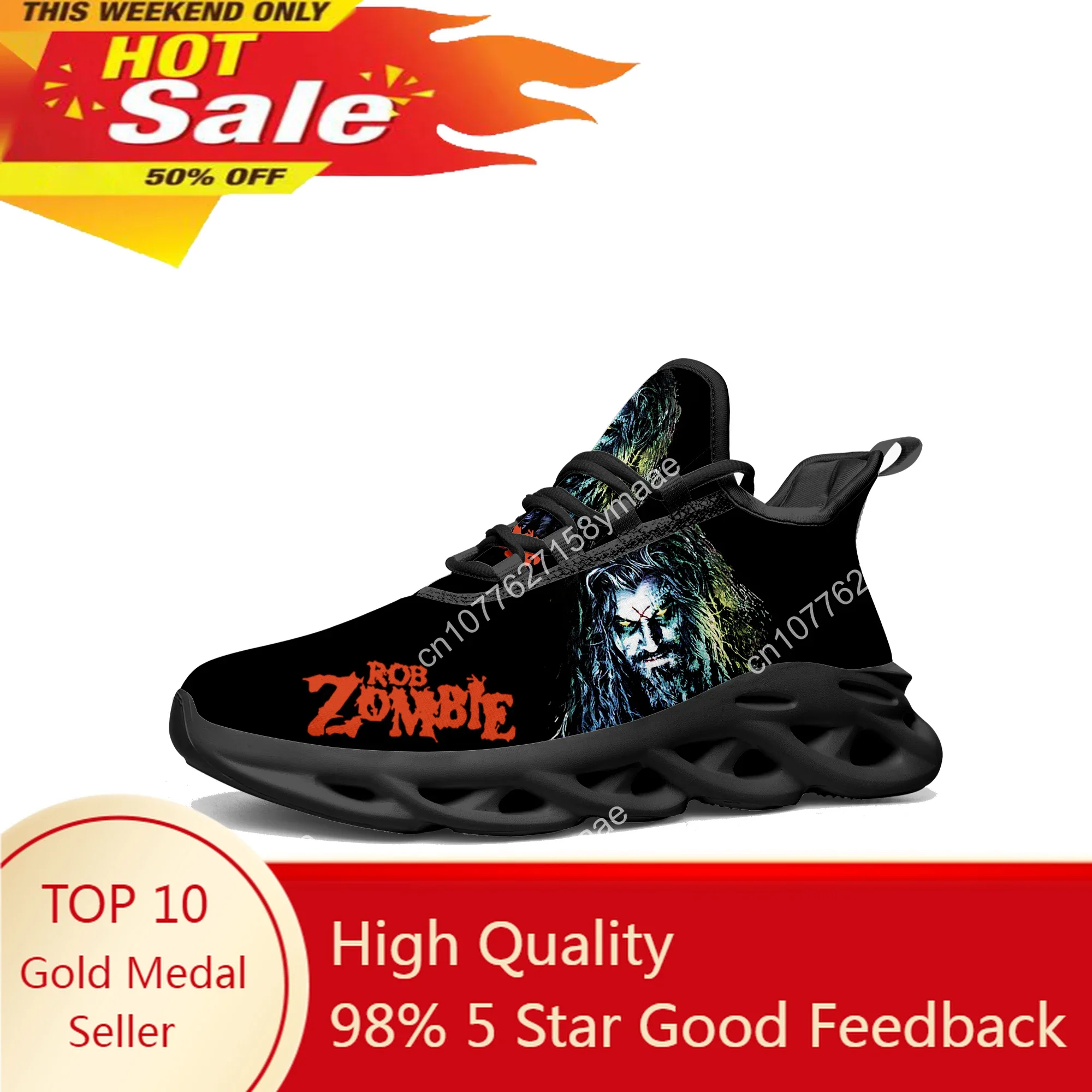 

Rob Zombie Flats Sneakers Mens Womens Sports Running Shoes Hellbilly Deluxe High Quality Sneaker Shoe Lace Up Mesh Footwear