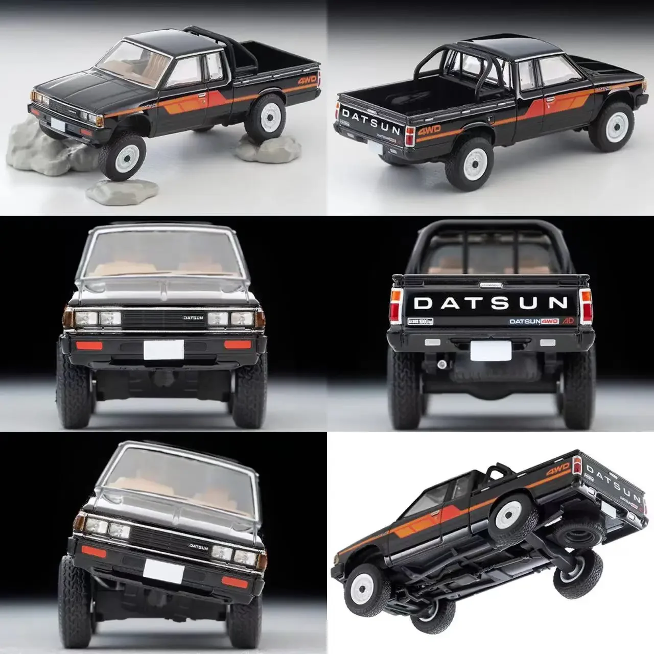 TAKARA TOMY TOMICA TLV LV-N320a Datsun 4WD Black alloy compression shaft miniature model, adult decoration,boy toy,birthday gift