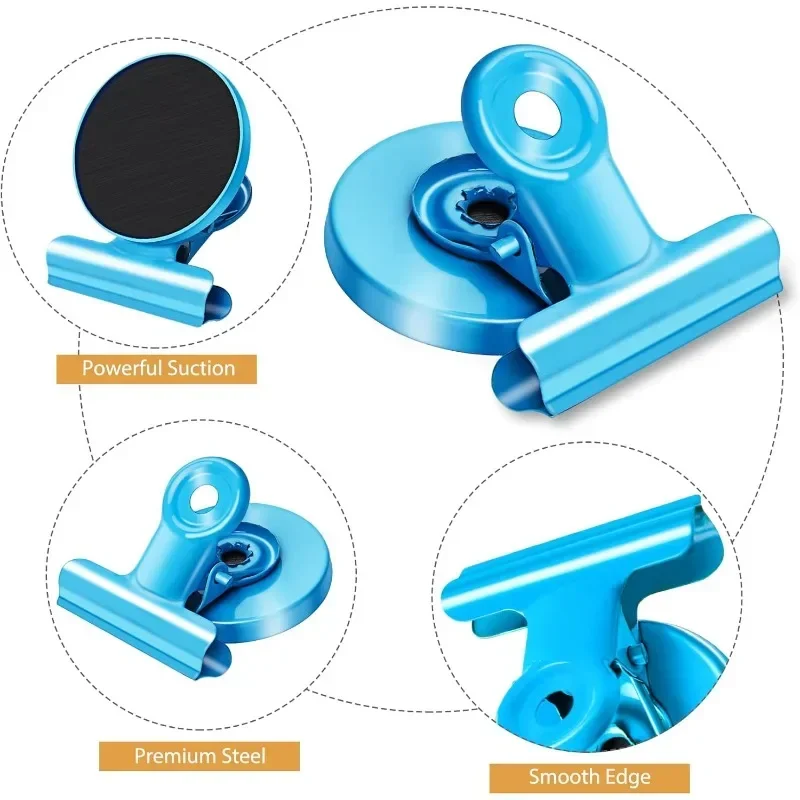냉장고 자석 마그네틱 클립, 긁힘 없는 헤비 듀티 마그네틱 클립, 가정 학교 사무실에 적합