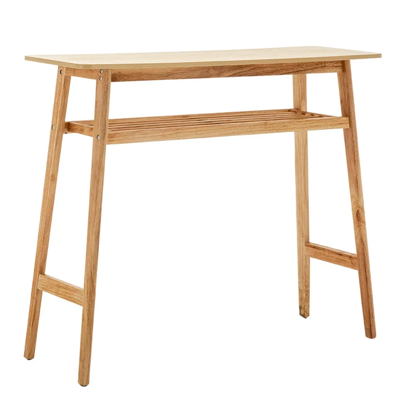 Bar Solid wood tall table Simple household bar Living room partition Bar table Coffee table Small apartment