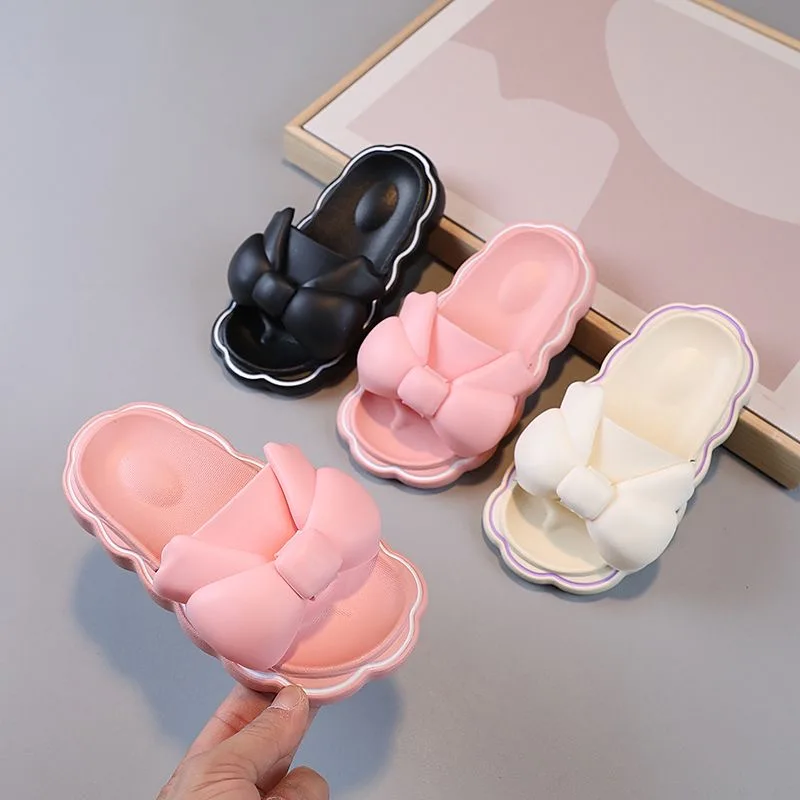 Children's slippers summer girls stepping on poop sense indoor bath anti-slip anti-odor cute girl baby parent-child cool slipper