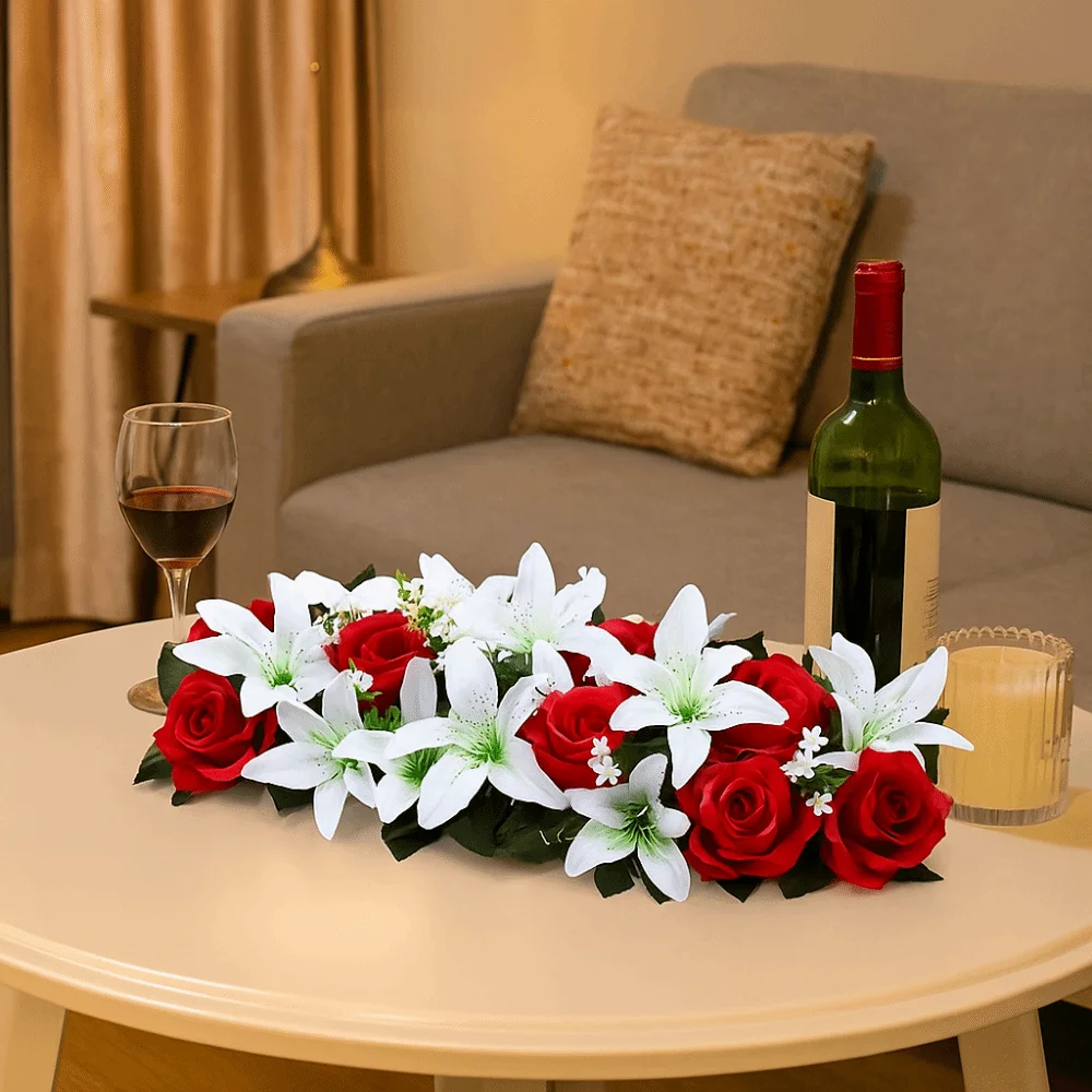 

Wall Decor Artificial Flower Simulated Rose Arch Lifelike Realistic Wedding Flower Wall Luxury Stage Floral Wedding Supplies