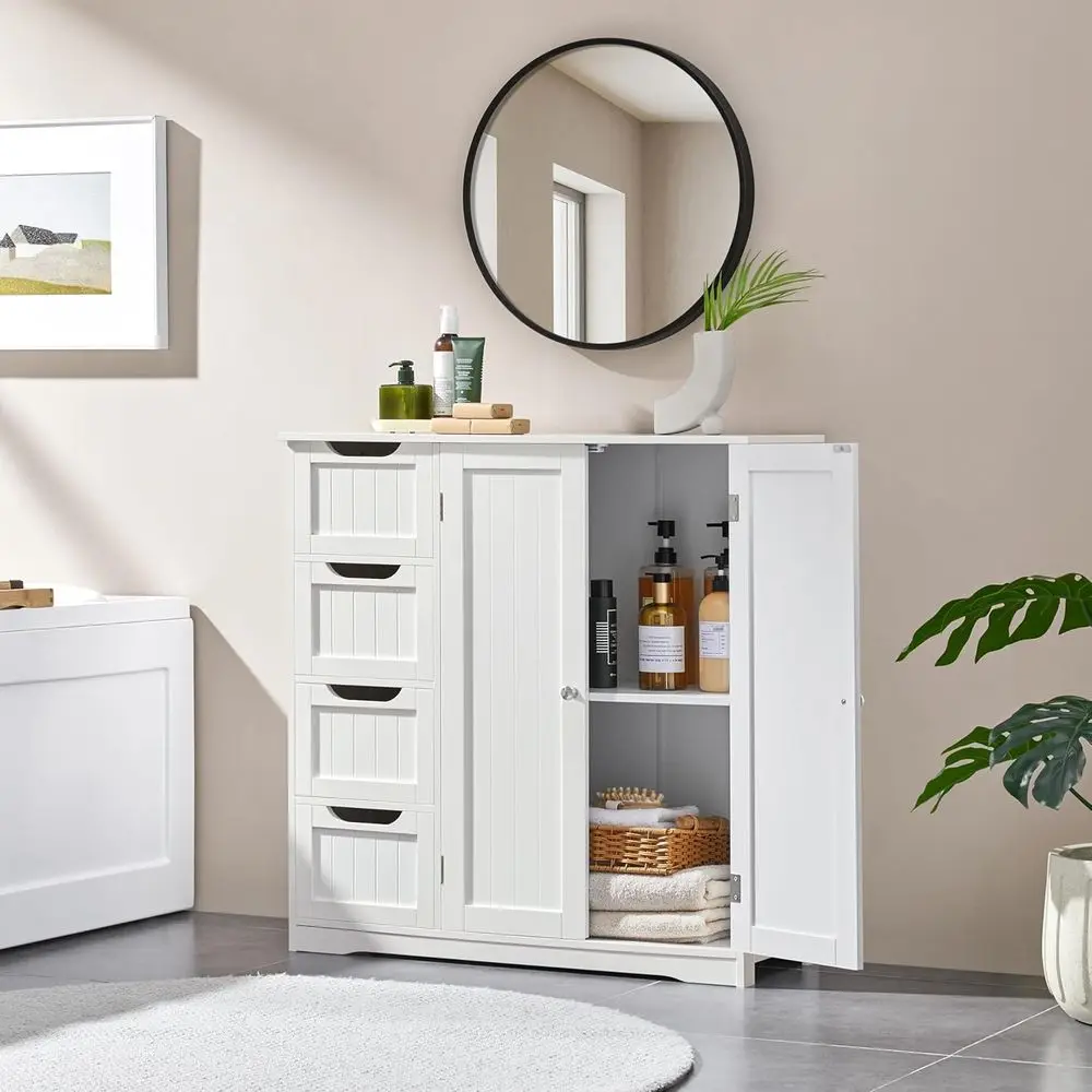 Wooden atroom loor Cainet, Side StoraOrganizer Cainet wit4 Ders & Doule Do, reestanding Entryway StoraUnit ole Tale, atroom urni