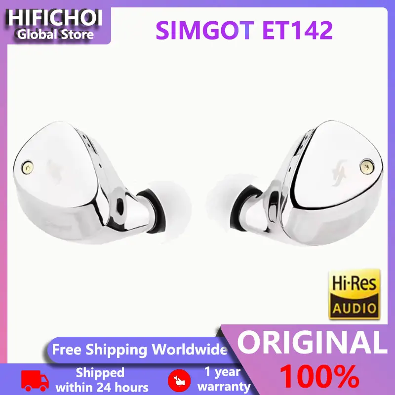 

SIMGOT ET142 HIFI in-Ear Wird Earphone Dual-Symmetric Magnetic Planar & PZT IEM with 0.78mm 2pin & 3.5MM + 4.4MM Connector