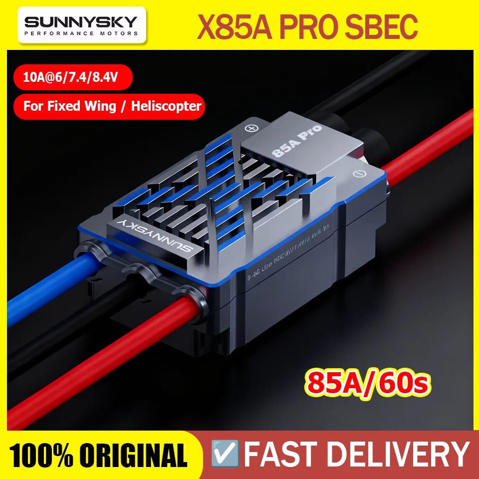 

SUNNYSKY X85A PRO SBEC бесщеточный регулятор скорости 3-6S 85A ESC для RC 50E самолетов с неподвижным крылом/380-420 серии вертолет/дрон