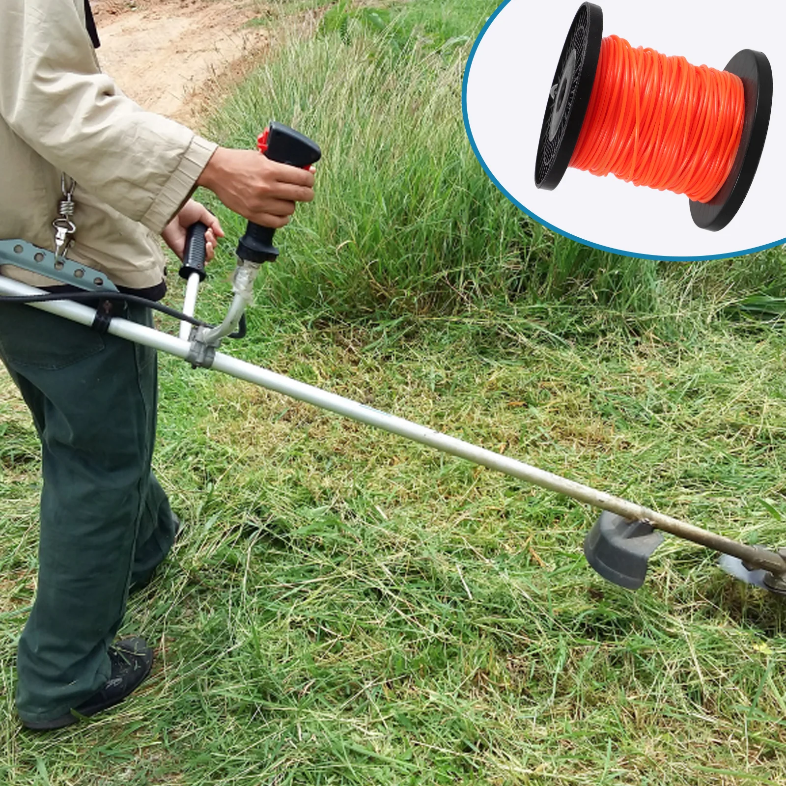 

1 Roll Durable Nylon Trimmer Line Replacement for Mower Garden Yard Cutting Mower Accessories Grass Trimmer Line