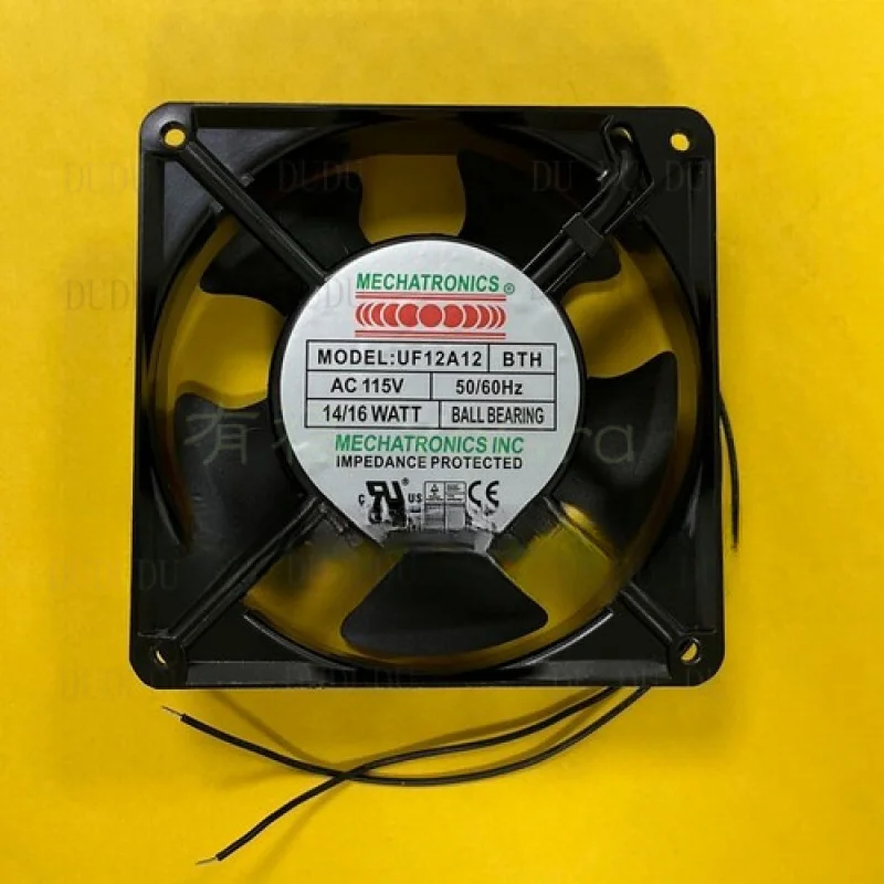 D D  for MECHATRONICS UF12A12 BTH AC115V 14/16W Aluminum Frame Cooling Fan
