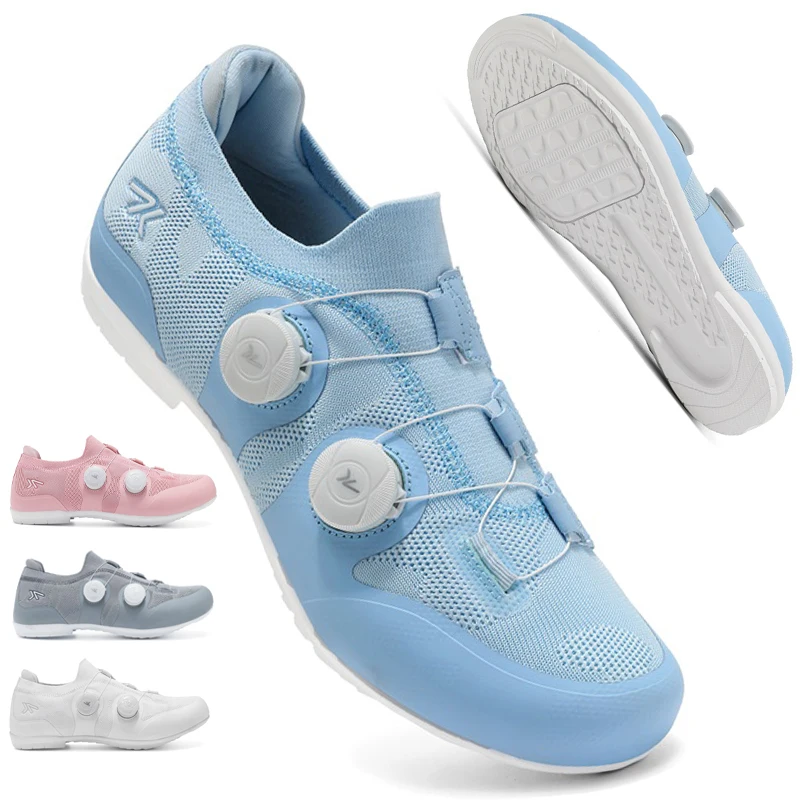 

Breathable non Locking Bike Shoes Without Cleats Road Bicycle Rb Speed Non Cleat Cycling Shoes Sneaker Flat Pedal Mtb Women Men