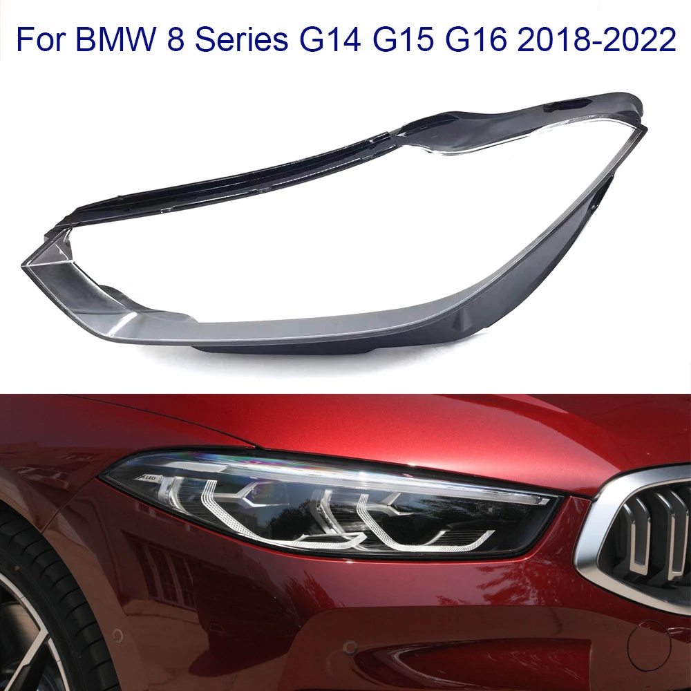 

Headlamp Lens Cover Headlights Lampshade Transparent Glass Lights Lamp Shell For BMW 8 Series G14 G15 G16 2019 2020 2021 2022