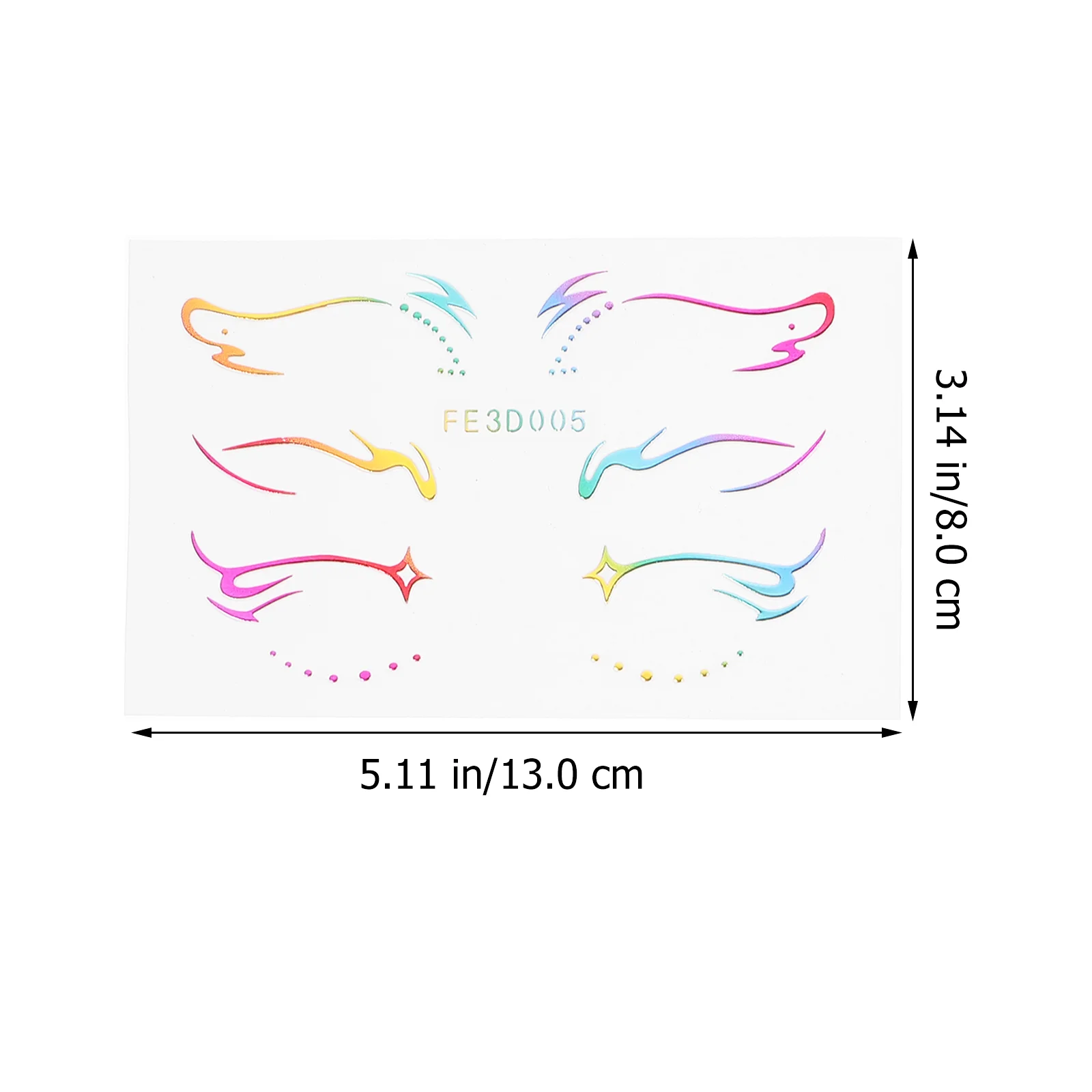 5 Sheets Eyeliner Tattoo Stickers Temporary Makeup Butterfly Shadow Tattoos Face Festival Geometry