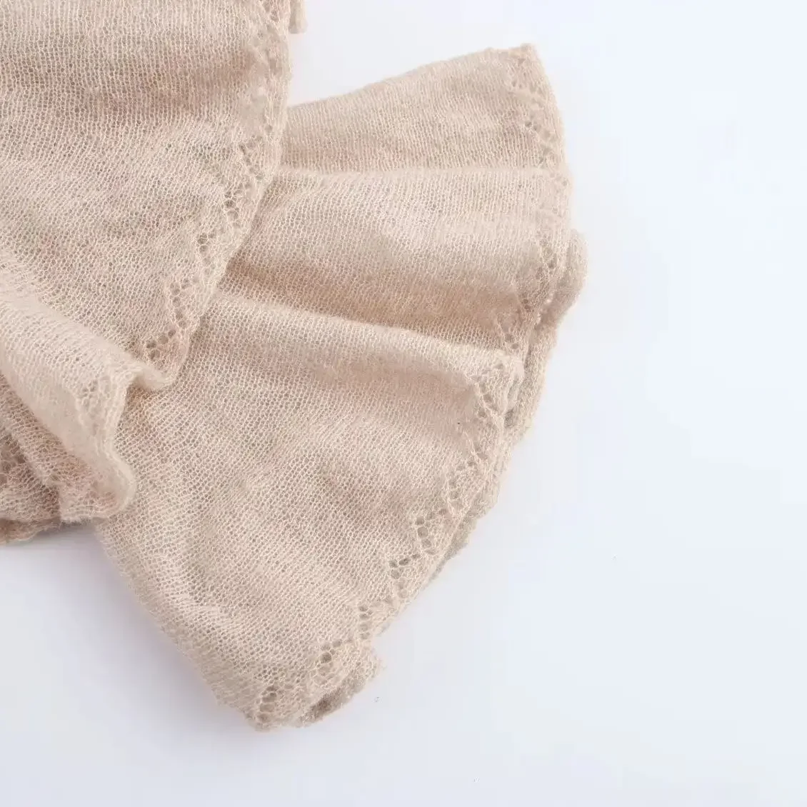 Pulls décontractés femmes pull volants ample à manches longues haut tricots vêtements d'extérieur vêtements féminins