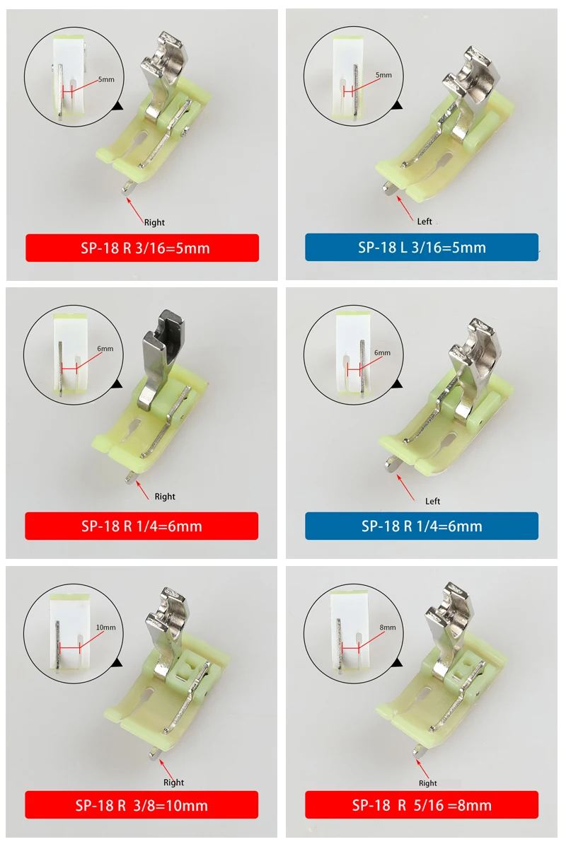 1PC Single Needle Presser Foot SP-18 Industrial Flat Sewing Machine With Knife Open Thread Tangent Left-Right Presser Foot