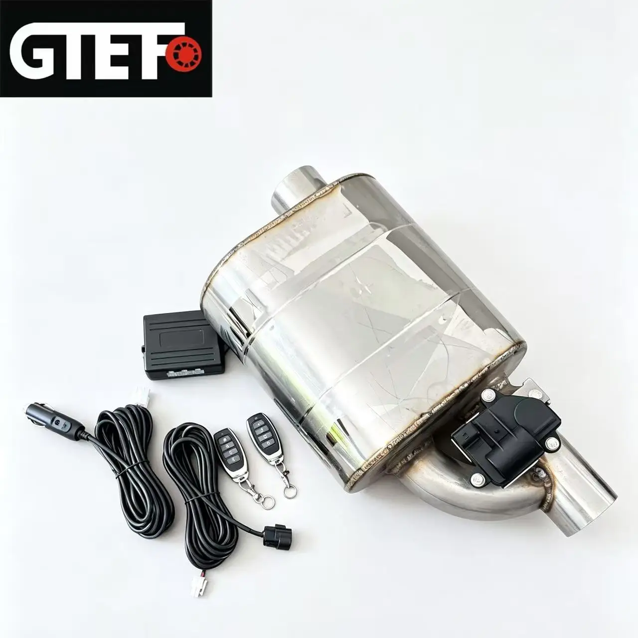 GTEFO Adjustable Angle Valves for Automotive Exhaust Systems, Universal Exhaust Muffler Kits, 51, 63, 70, 76 mm