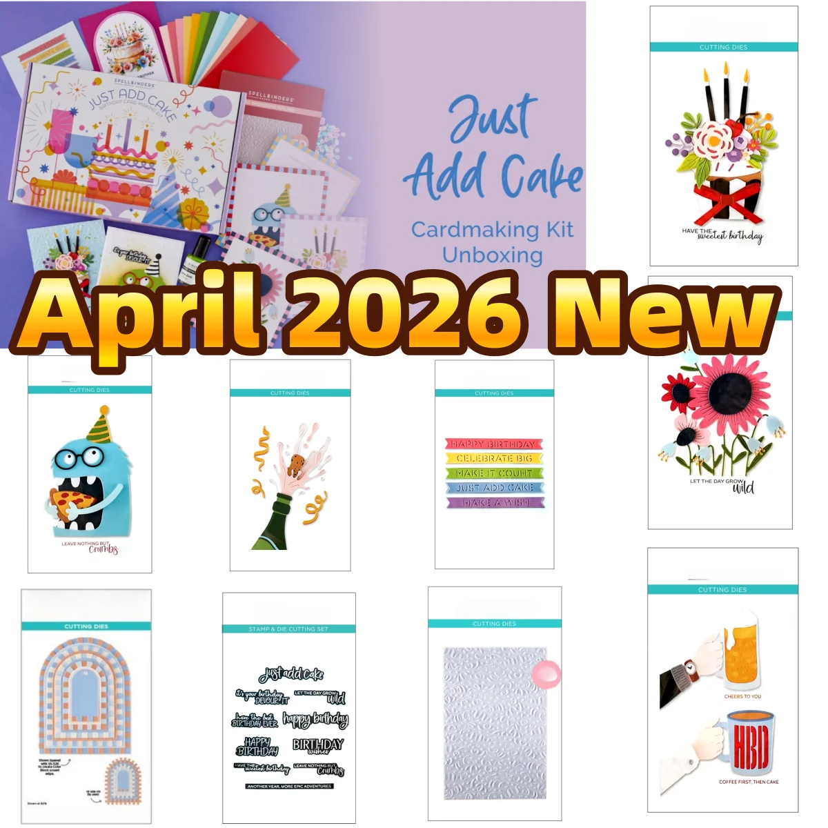 

Cake Birthday Cardmaking Kit Garden Party Metal Cutting Dies Clear Stamps Hot Foil for DIY Making Card Scrapbook April 2026 New