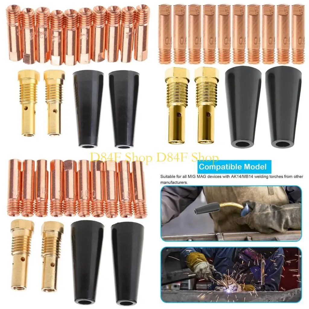 

D84F 14AK Flux Cores Gasless Nozzle Tips MIG Welding Contact Tip 0.8mm 0.030''