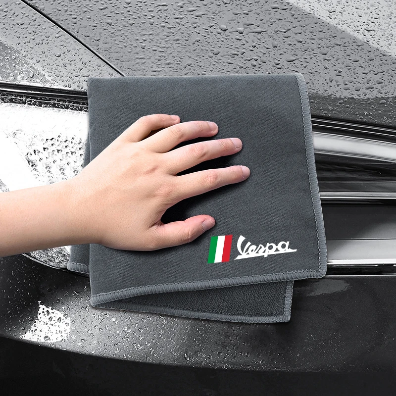 Motorcycle Wash Towel Microfiber Suede Cleaning Rag Cloth For Vespa Piaggio GTS GTV LX 60 125 250 300 PX 200 GTS300 Primavera