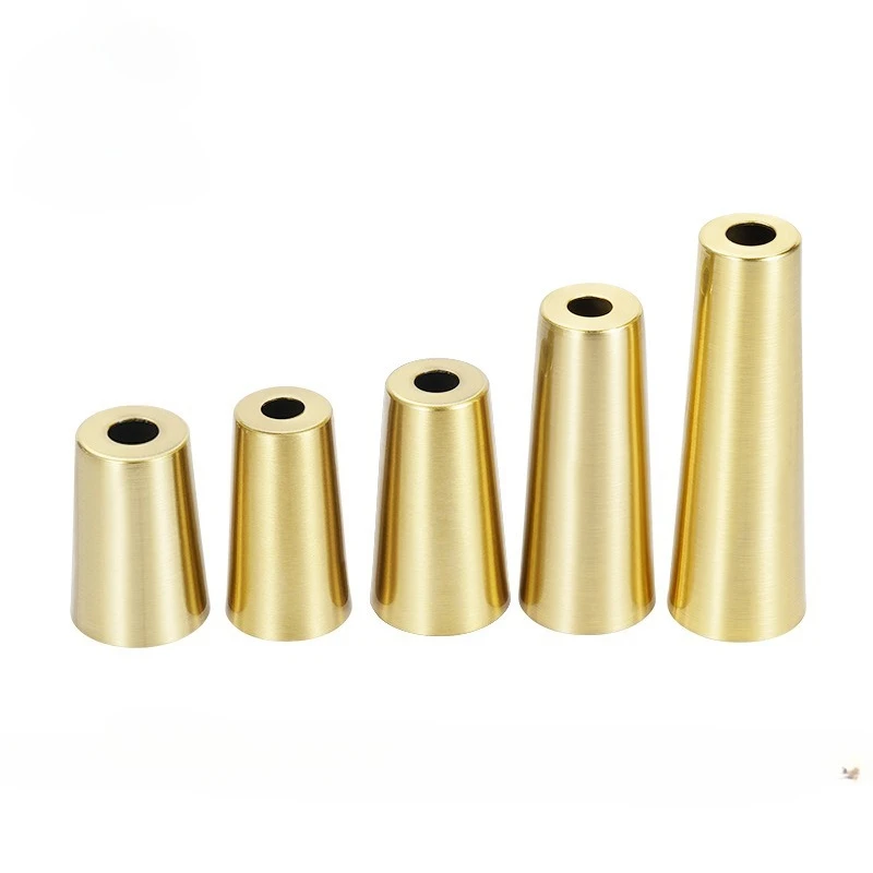 

Safety Mat Bottom Safe Pad Furniture Iron Foot Cover Copper Tip Brushed Brass Table Chair Cylinder/Conical Cap Protector Bottom