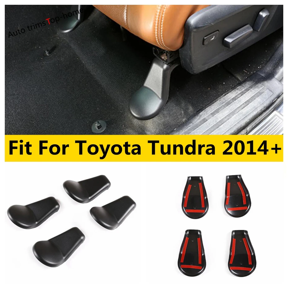 

For Toyota Tundra 2014 - 2021 Black Plastic Floor Seat Bracket Stand Rustproof Protector Buckle Cap Cover Kit Trim Accessories