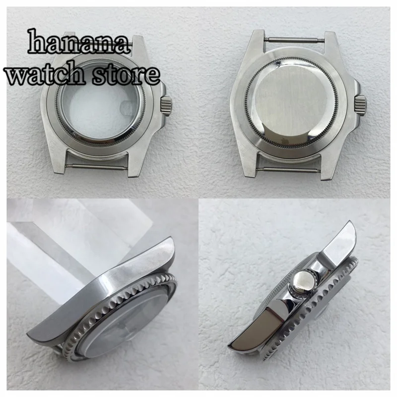 Серебряный корпус часов BLIGER с сапфировым стеклом 40 мм подходит для механизма NH35 NH36 NH34 ETA2824 2836 PT5000 Miyota8205 8215 Mingzhu DG2813 3804