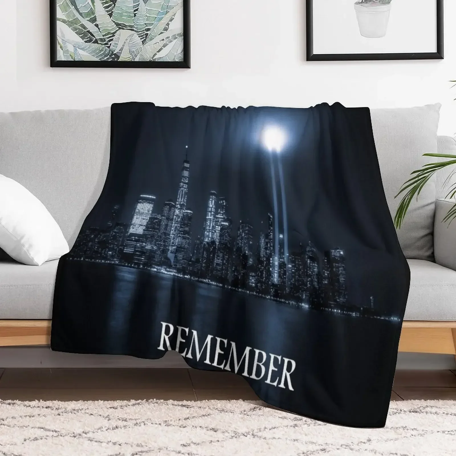

Twin Towers-Remember Throw Blanket Nap Designers valentine gift ideas Blankets