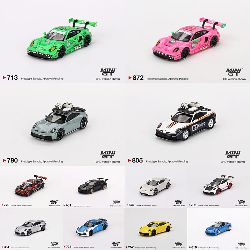 MINIGT In Stock 1:64 Porsche 911 992 GT3 RS R Daker Diecast Diorama Model Collection Miniature Toys 706 780 805 713