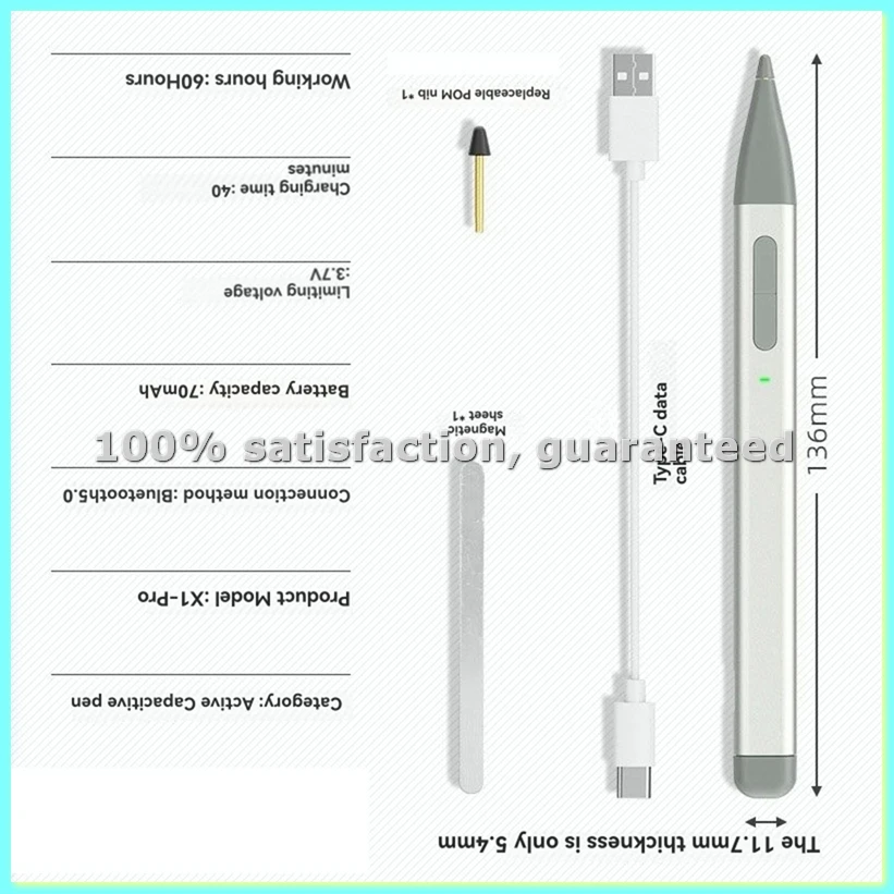 

Стилус Pro11 MPP2.0 Active Pen с чувствительностью к нажатию 4096 уровней для Pro 10 X 9 8 7 6 5/Go 4 3 2 1 +Наконечник B-ABFT