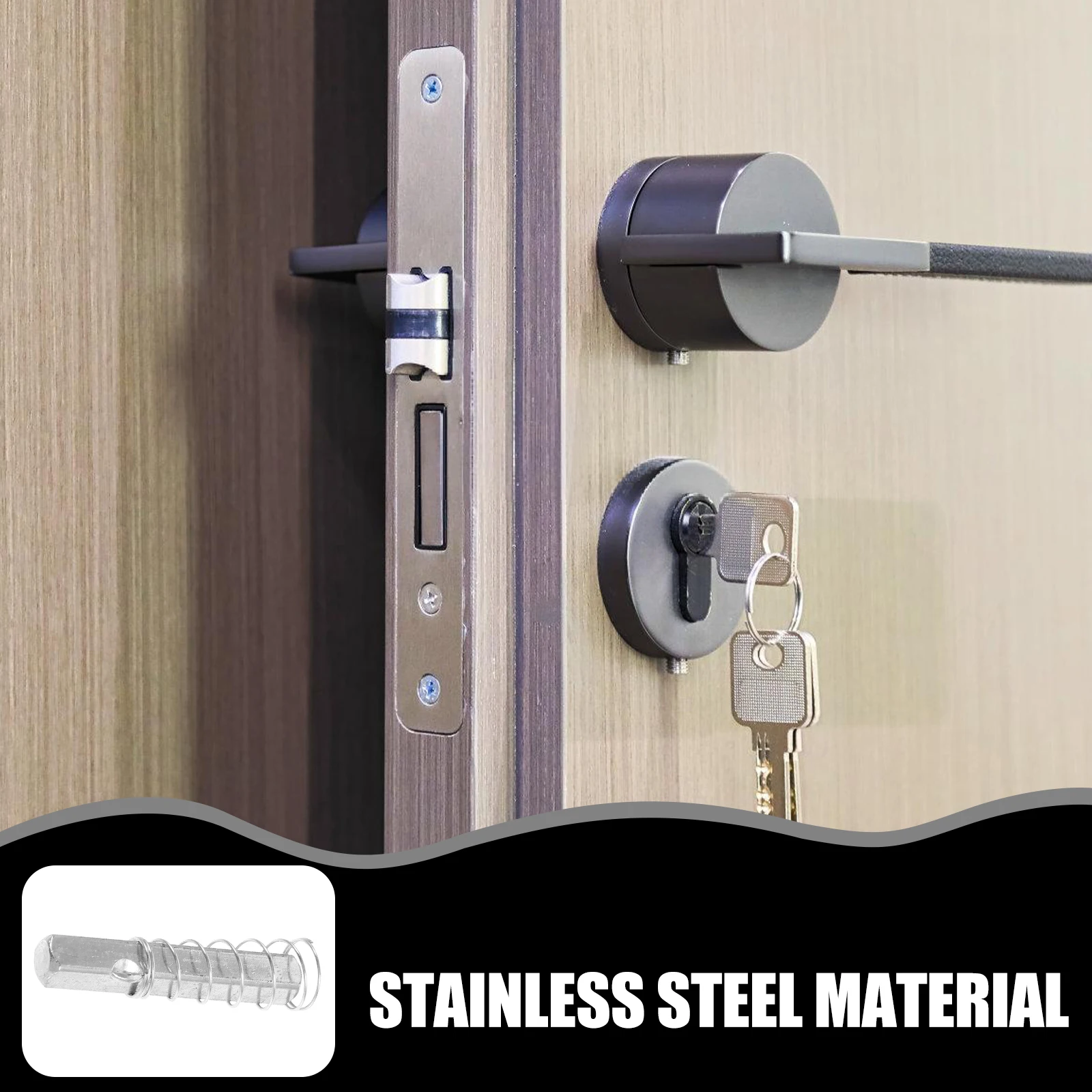 

2Pcs Square Steel Door Lock Spindles Strong Spring Doors Vintage Hardware Replacement Parts Door Accessories