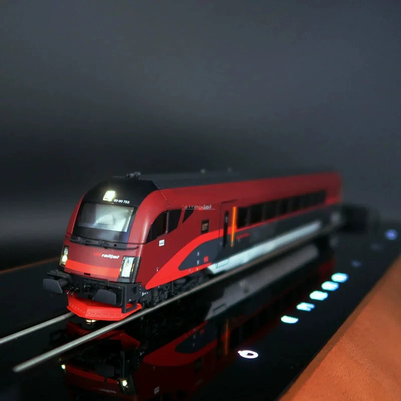 HO Type 1/87 Train Model ROCO 74038 Electric Hook Digital Lamp Passenger Car Four-section Suit RAILJET`