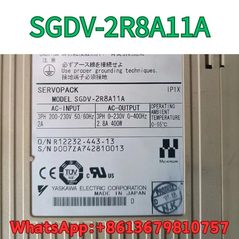 USED Drive SGDV-2R8A11A test OK Fast Shipping