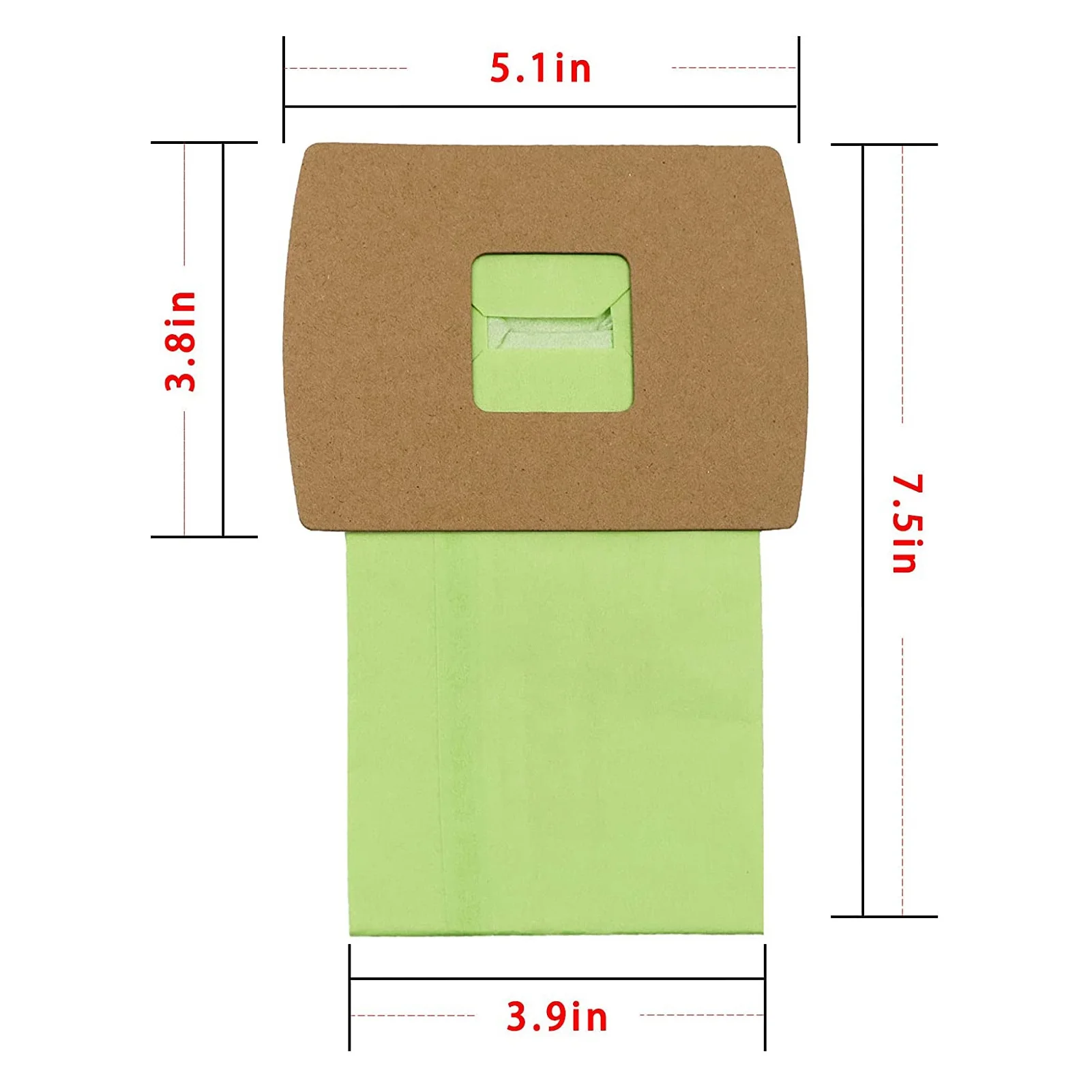 Sacos de vácuo tipo vasilha compacta, Saco de substituição para XL, Buster B, PKBB12DW, BB180, 20 Pcs