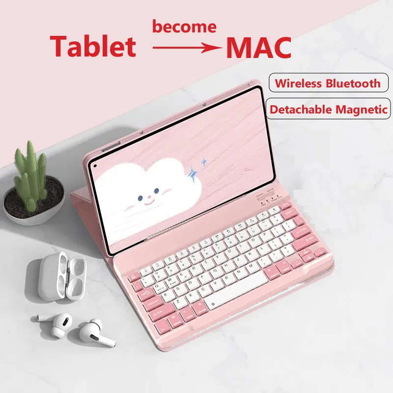 

Case with Bluetooth Keyboard for Honor Pad X9a 11.5 Inch ELN2-W09 X9 Pro X8a 11 X9 11inch V9 11.5 Inch X8 Pro X8 10.1 X8 Lite