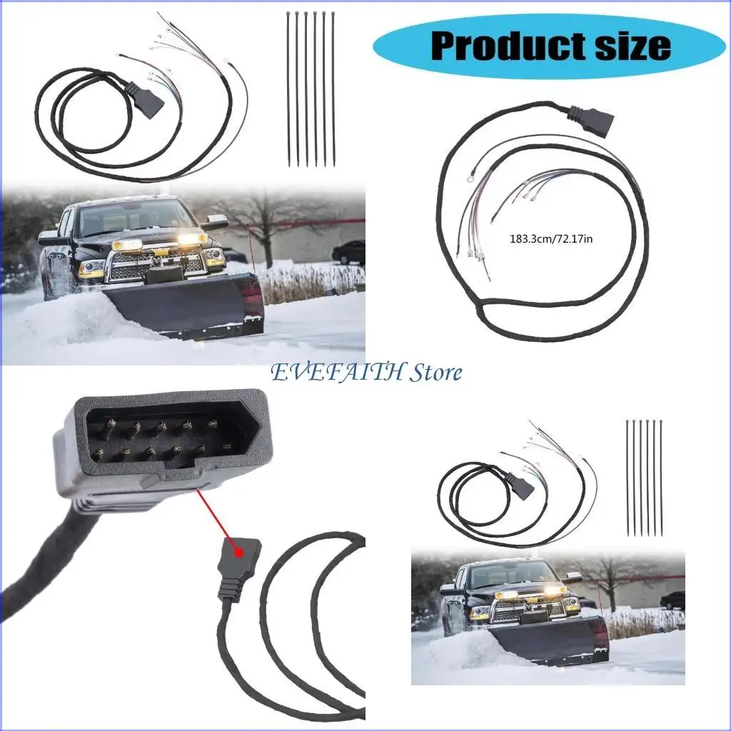 

124B Efficient 11 Pin Plow Side Light Snow Removal Lighting Harness for 26347 26377