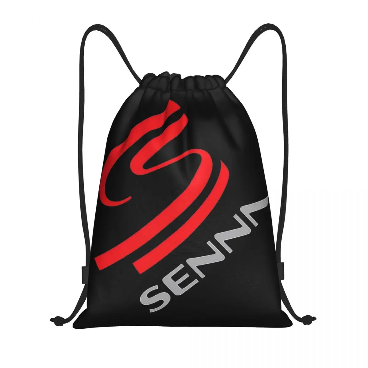 Ayrton Senna Racing Cars Logo Drawstring Bags Sports Backpack Gym Sackpack String Bag for Yoga