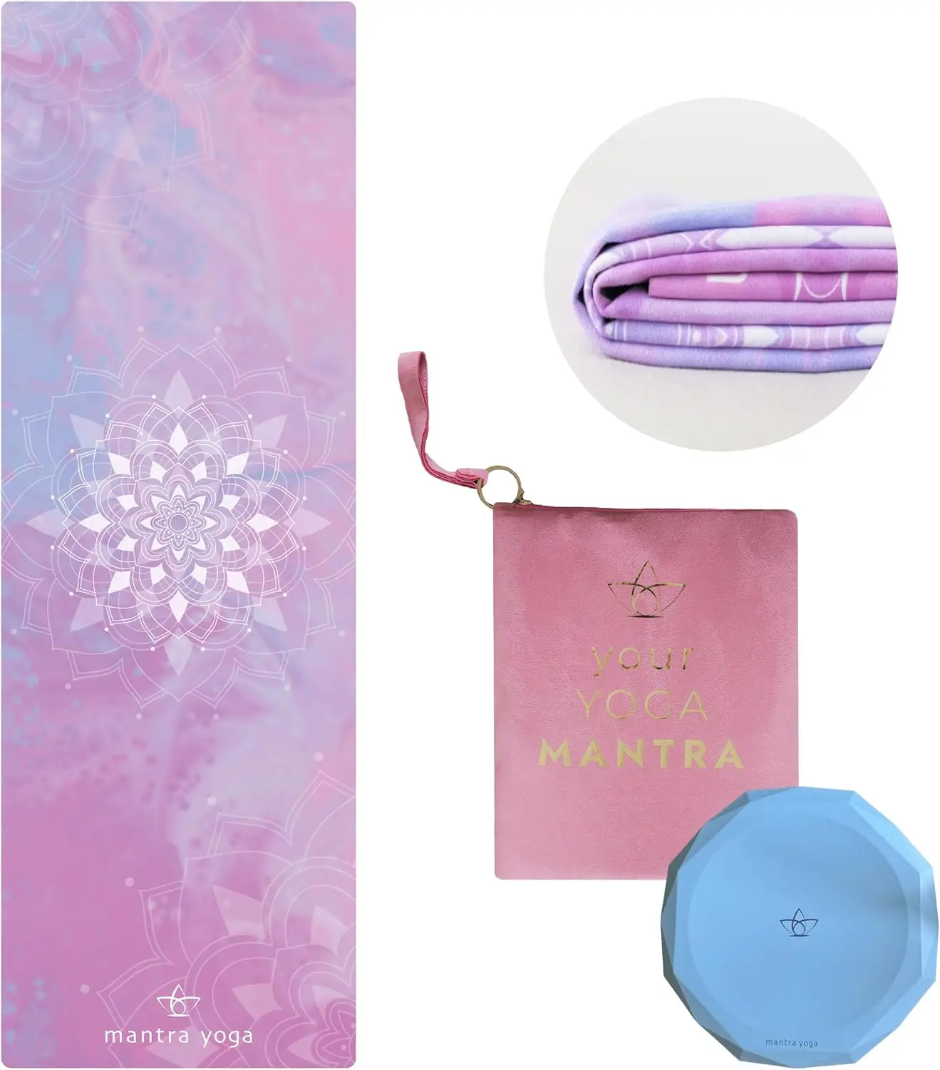 

Foldable Travel Yoga Mat with Knee Pad - 1.5mm Thick, Non-Slip & Washable, Lightweight for All Exercises