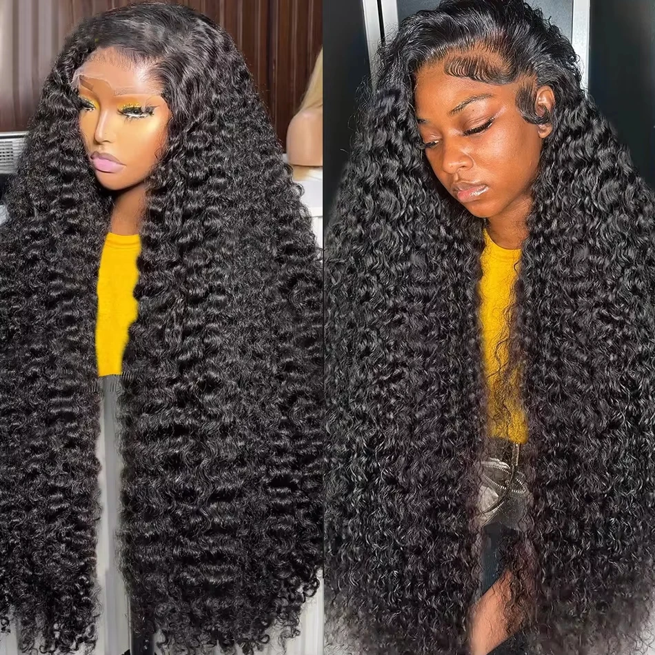 Deep Wave Lace Front Wigs Human Hair Pre Plucked 180% Density HD 13x6 Lace Frontal Wigs For Women Human Hair Lace Frontal Wigs