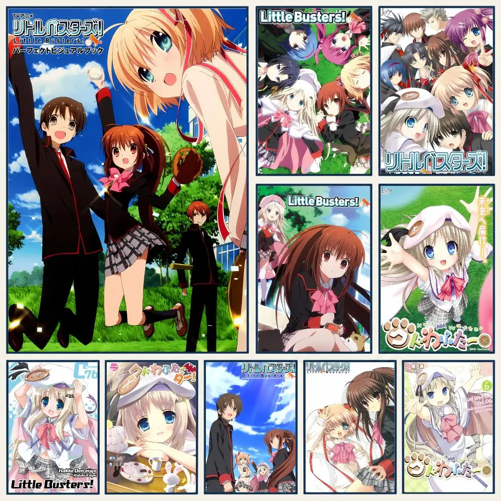 Cute Dreamy Emotional School Anime L-Little Busters Poster Frameless PP Self Adhesive Aesthetic Room Gift Decor