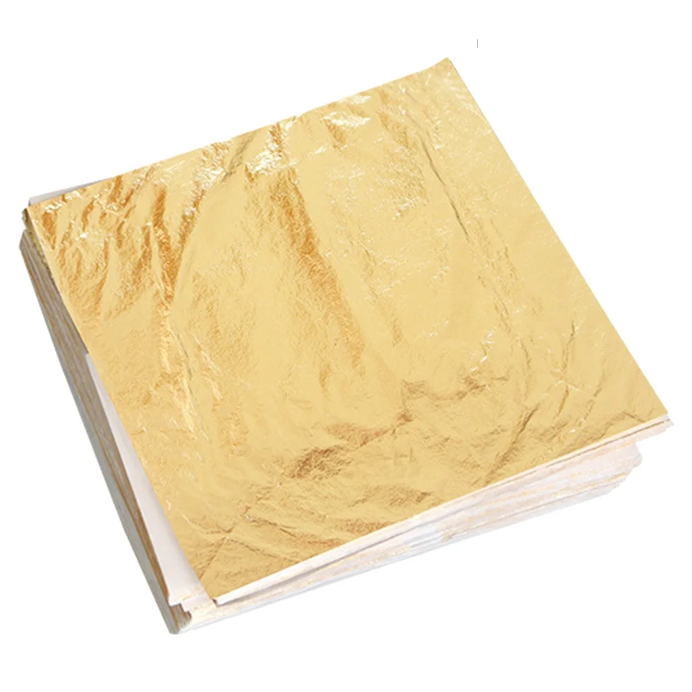 

100 Pcs Gold Foil Color Transfers for Furniture Imitation Party Decorate Paper Painting Leaf