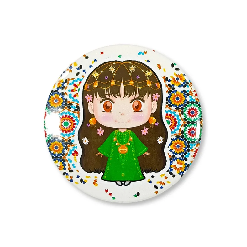 Exquisite Cartoon Eid Mubarak Badges Star Moon Unisex Moon Things Pin Gift Tinplate Festival Badge Pins Clothes Decoration