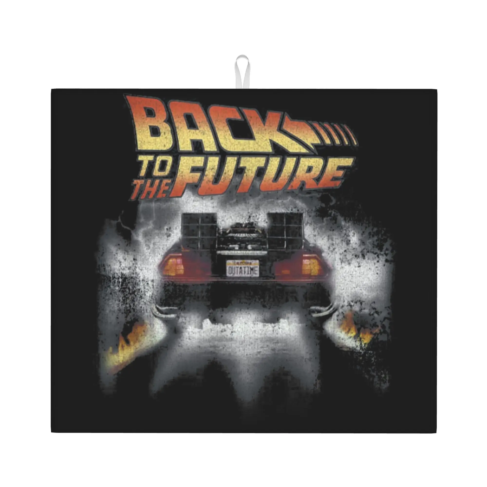 Movies Race Cars Back To The Future Non‑Slip Waterproof Absorbent Barware Tableware Oil Proof Reusable Drying Mat For Kitchen