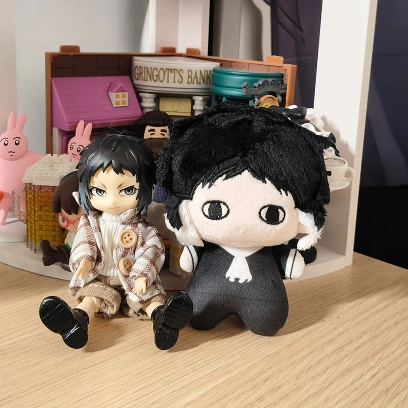 Akutagawa Ryunosuke Attributes 10cm Q Version Pendant Mini Prited Cotton Doll Anime Plush Stuffed Toy Figurine Plushie Gift
