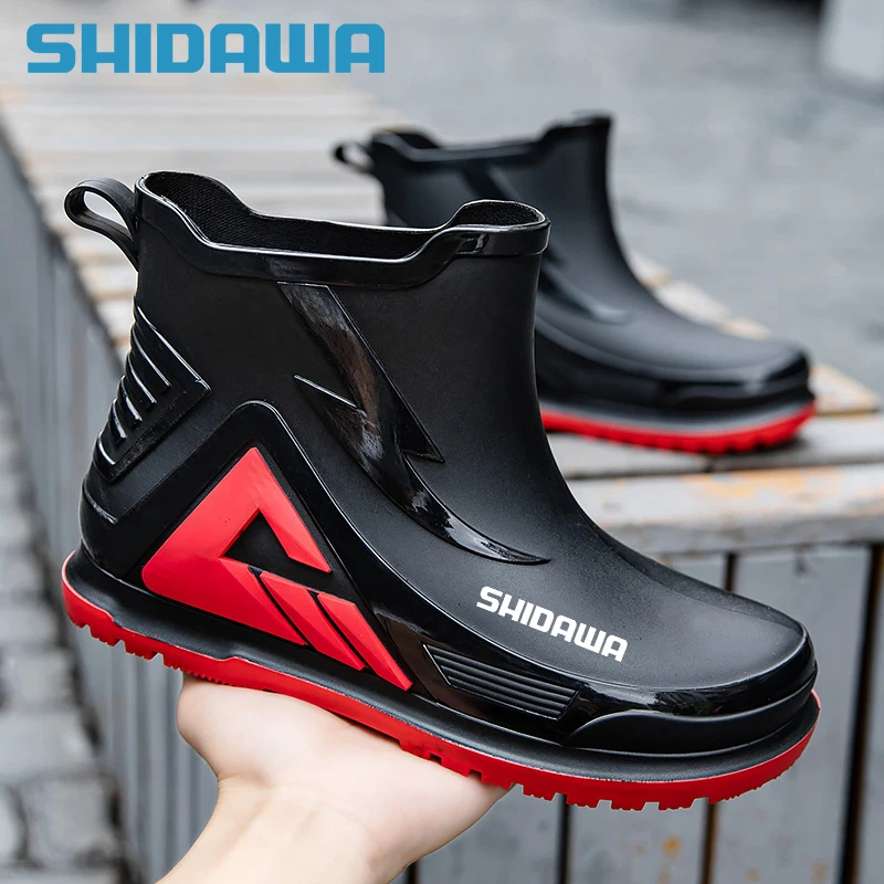 

Brand Men's Fishing Water Shoes Outdoor Wear-resistant Rain Boots Fashion Rubber Wading Shoes Non-slip Fishing Waterproof Boots