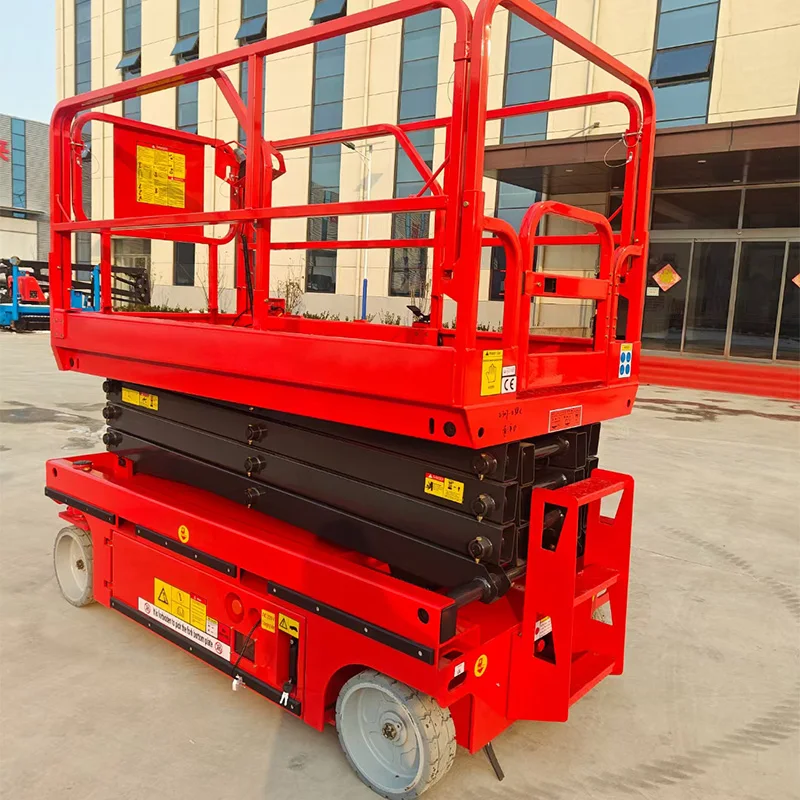 

12-метровый мобильный подъемник, леса, электрический гидравлический ножничный подъемник