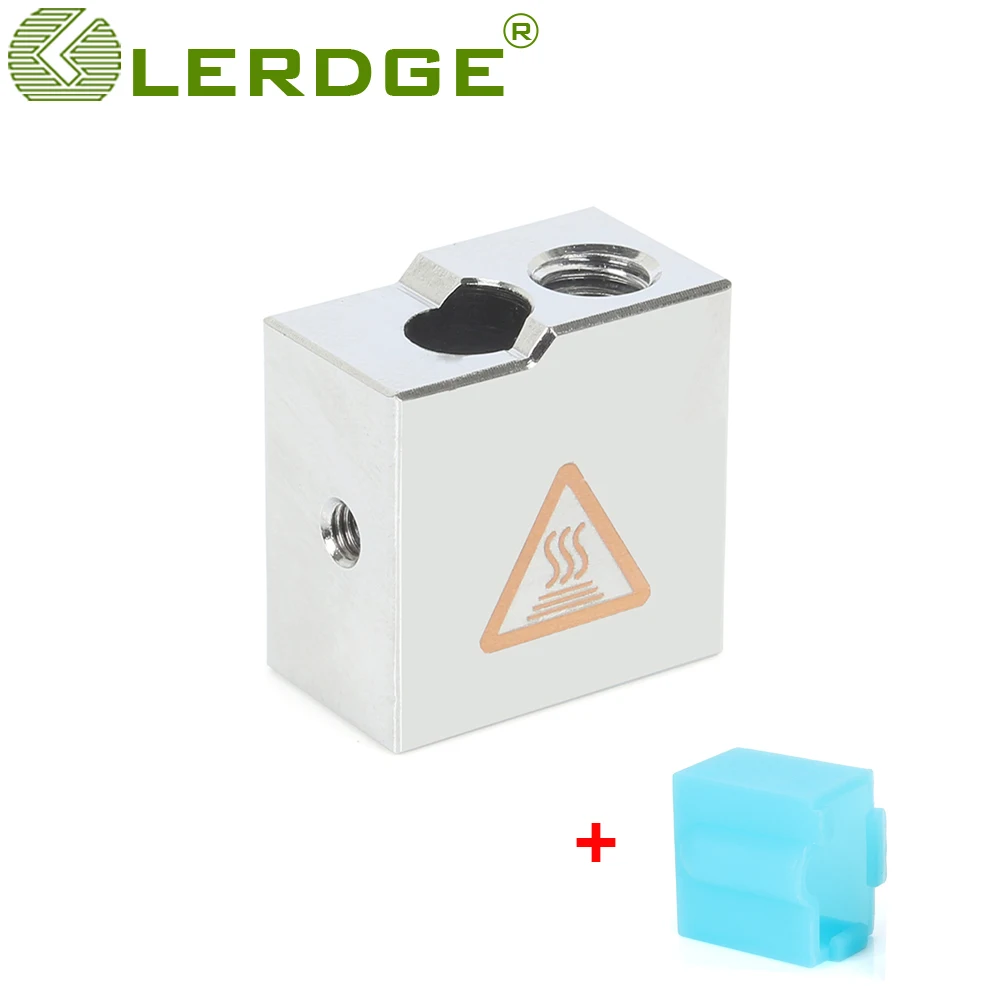 

LERDGE 3D Printer Parts E3D Volcano V2 Aluminium Heating Block Hot End Heater For Hotend Heating Of Extruder with Silicone Socks