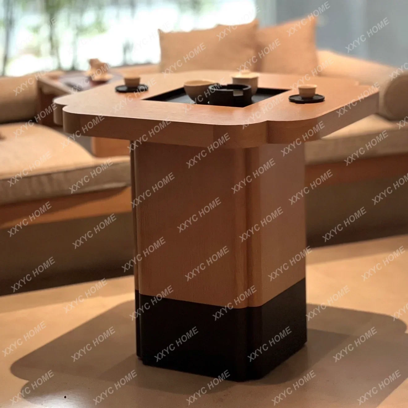 

LWind Light Luxury Solid Wood Coffee Table Premium Sensory Table Tea Table Multifunctional