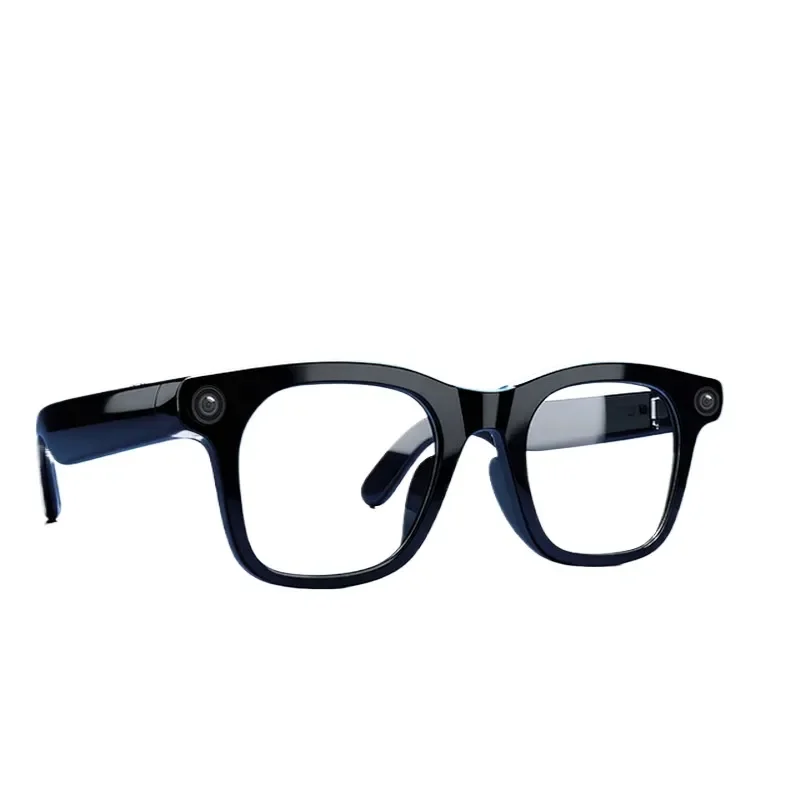 AI Smart Glasses Bluetooth Translation 12MP Camera Dual Mic Noise Cancelling Wireless Headset for Live Streaming Travel