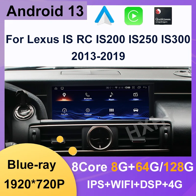 

Android 13 Qualcomm 8+128G Auto Carplay For Lexus RC IS 200 250 300 350 200t 300h Car Dvd Player Navigation Multimedia Stereo