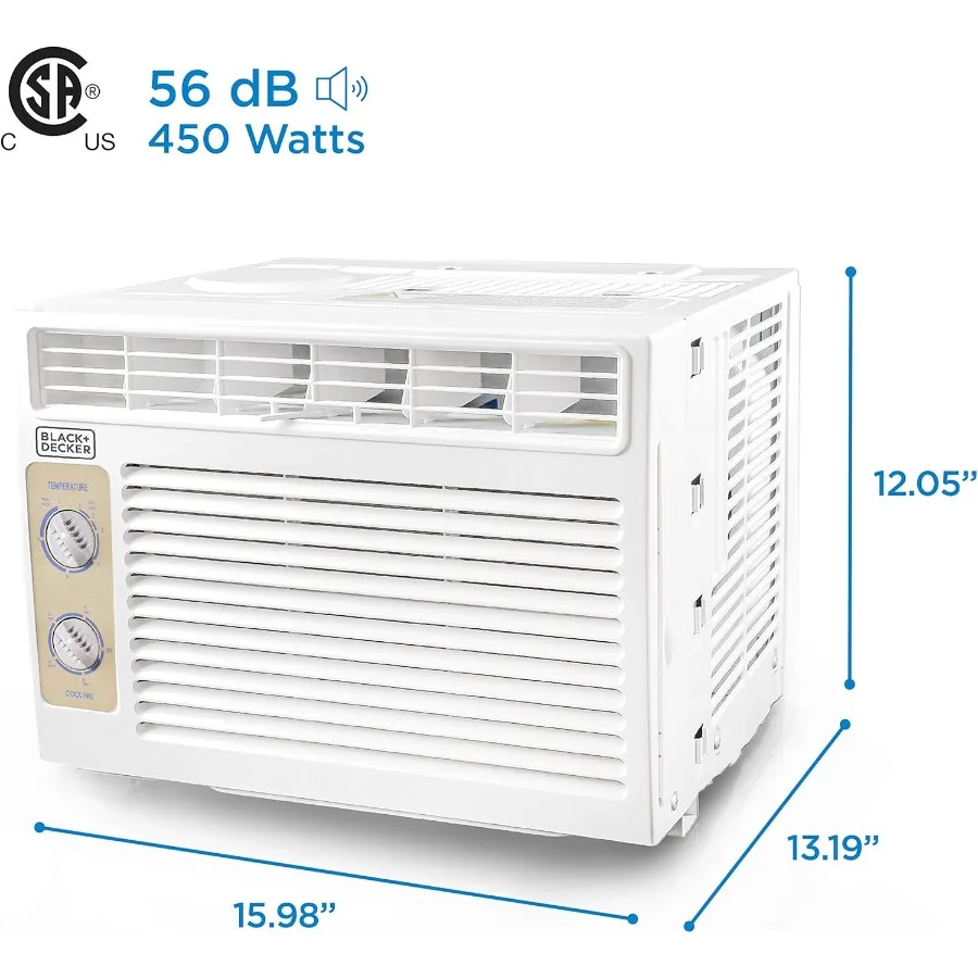 Window Air Conditioner 5000 BTU AC Window Unit Cools Up to 150 Square Feet Window AC Unit with Mechanical Controls Manual Fan O