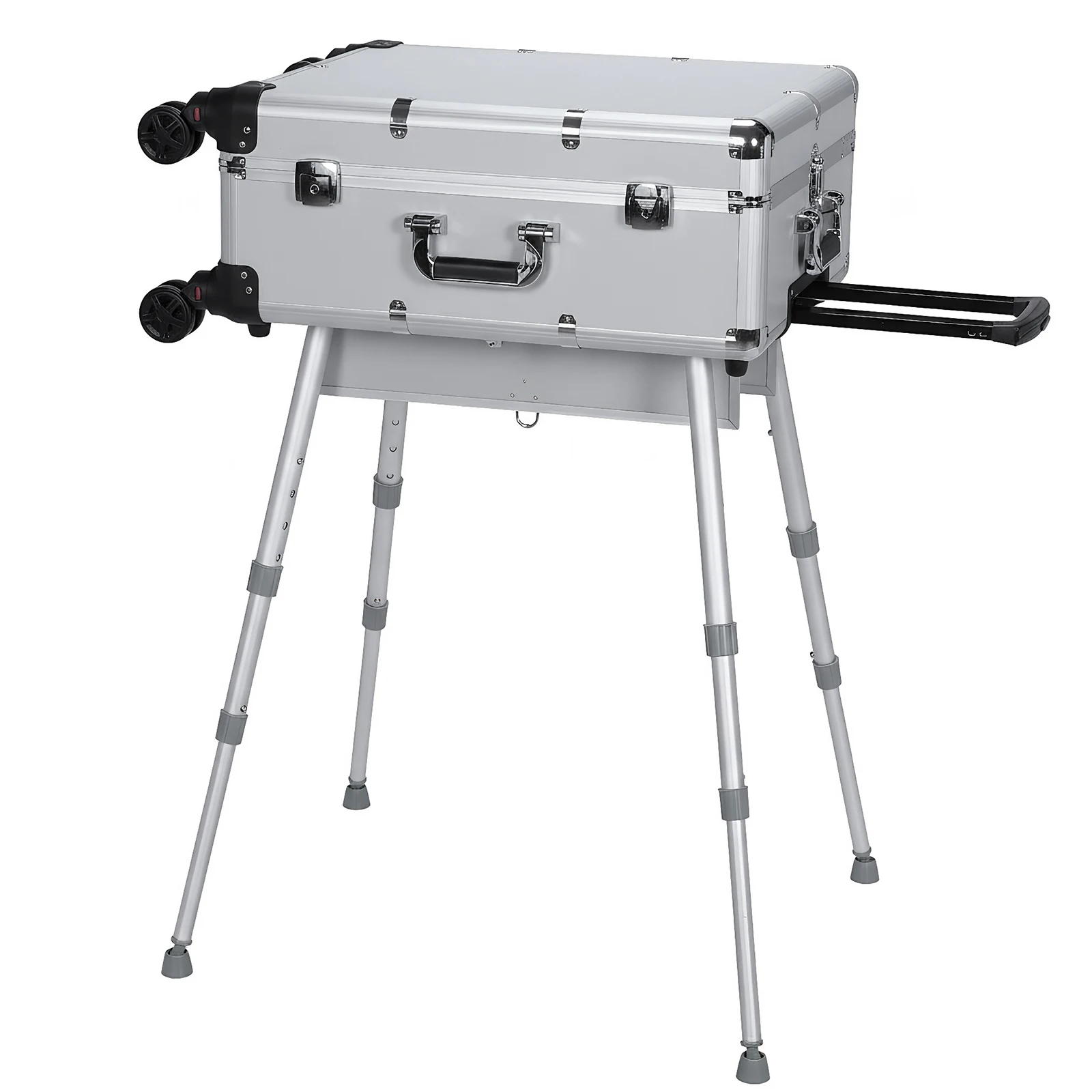 

Профессиональный органайзер для косметики на колесиках с зеркалом и подсветкой, косметическая тележка на колесах для женщин и девушек